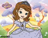 Desenho Princesinha Sofia saudando pintado por brenda5468