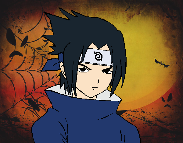 Desenho de Sasuke furioso pintado e colorido por Peixinha32 o dia