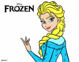 Desenho Elsa de Frozen pintado por gabrielig