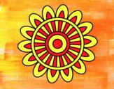 Desenho Mandala solar pintado por Biiah