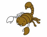 Desenho Scorpius com picada elevado pintado por repelstelt