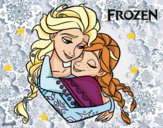 Desenho Frozen Elsa e Anna pintado por -Kellen