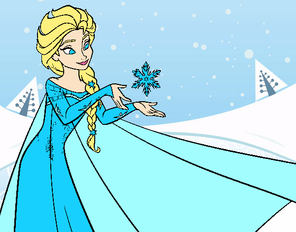 Desenho Frozen Elsa pintado por isad
