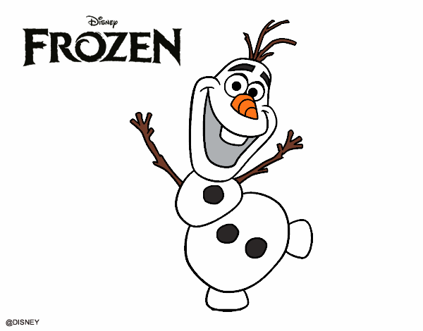 Desenho Frozen Olaf a dançar pintado por isad