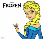 Desenho Elsa de Frozen pintado por zzzz