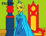 Desenho Frozen Rainha Elsa pintado por murielly
