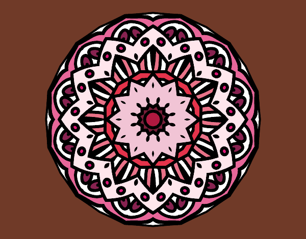 Desenho Mandala modernista pintado por franco