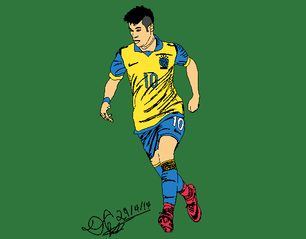 Desenho Neymar pintado por WilianMart