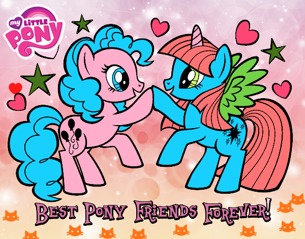 Desenho  Pony Melhores amigos para sempre pintado por murielly
