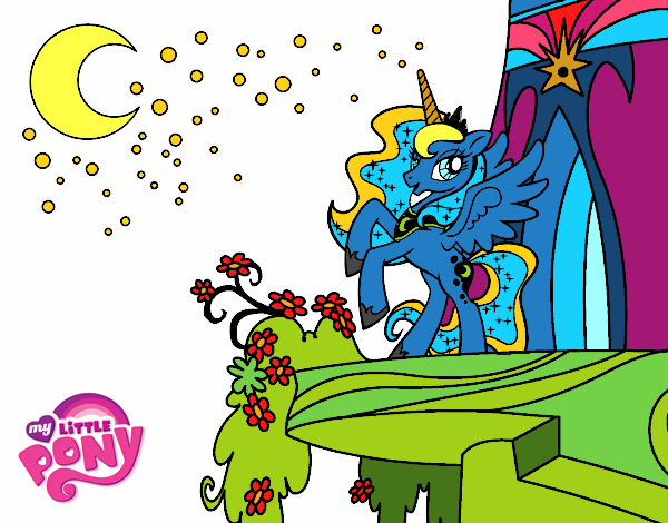 Desenho Princesa Luna de My Little Pony pintado por zzzz