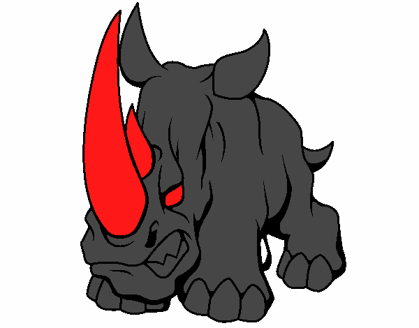 Desenho Rinoceronte II pintado por amordo
