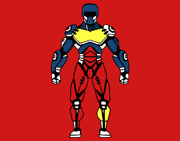 Desenho Robô lutador pintado por amordo