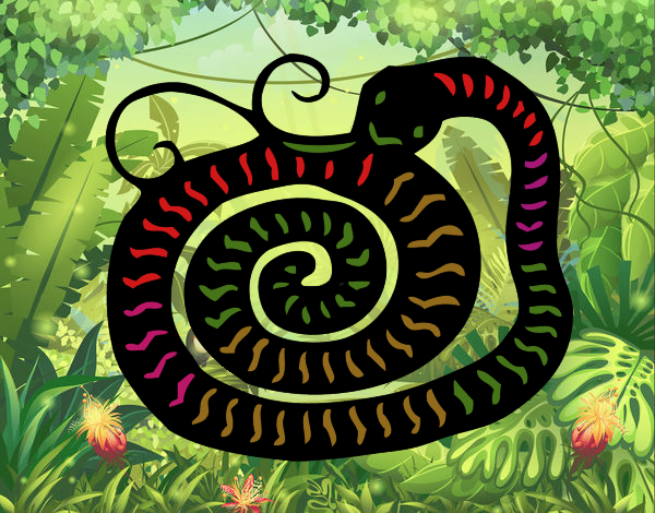 Desenho Signo da serpente pintado por amordo