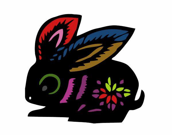 Desenho Signo do coelho pintado por amordo