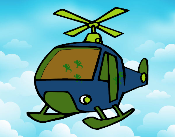 Desenho Um Helicoptero pintado por amordo