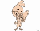 Desenho Chicken Little e Kirby pintado por yasmanu