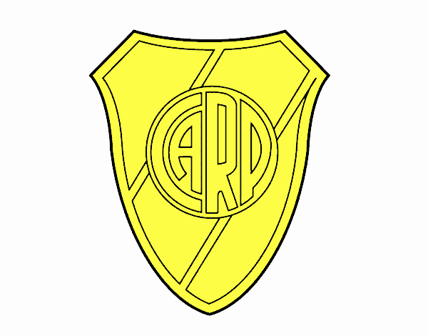 Desenho Emblema do Atlético River Plate pintado por yasmanu