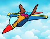 Desenho Avião caça pintado por reinaldoe