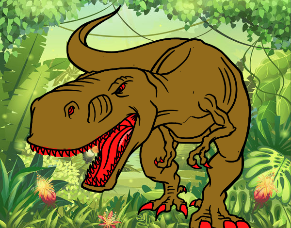 Desenho Dinossauro aborrecido pintado por dadal