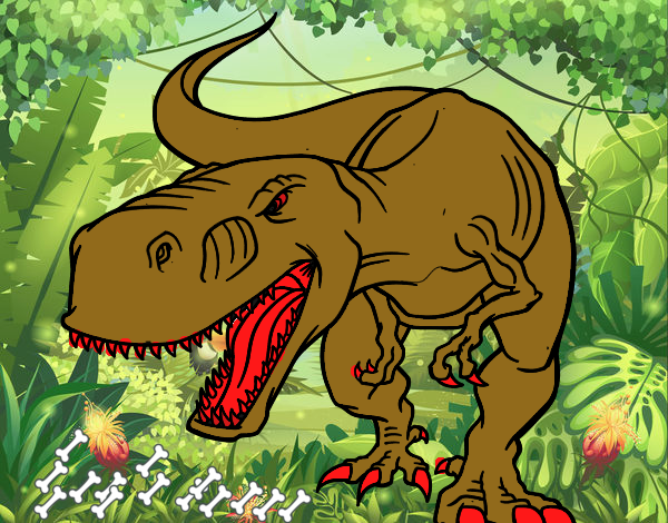 Desenho Dinossauro aborrecido pintado por reinaldoe
