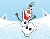 Desenho Frozen Olaf a dançar pintado por dadal