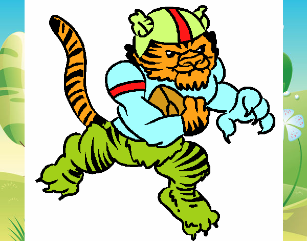 Desenho Jogador tigre pintado por dadal
