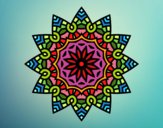 Desenho Mandala estrela floral pintado por jmario