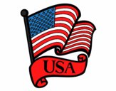 Desenho Bandeira dos Estados Unidos pintado por Gean