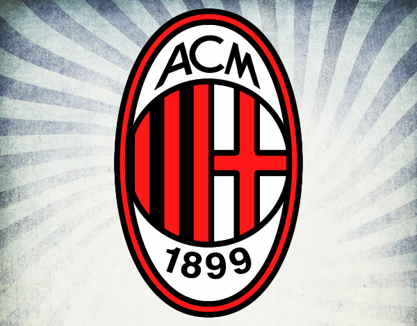 Desenho Emblema do AC Milan pintado por Gean