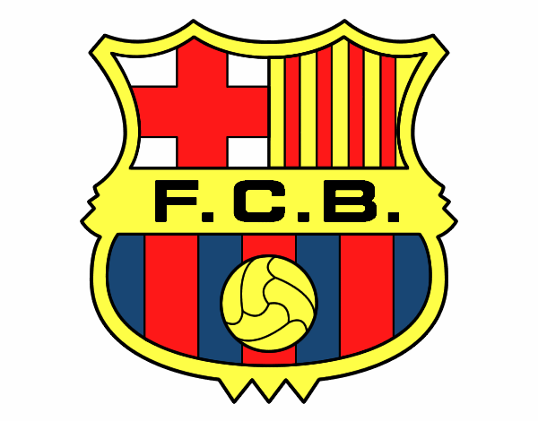 Desenho Emblema do F.C. Barcelona pintado por Gean