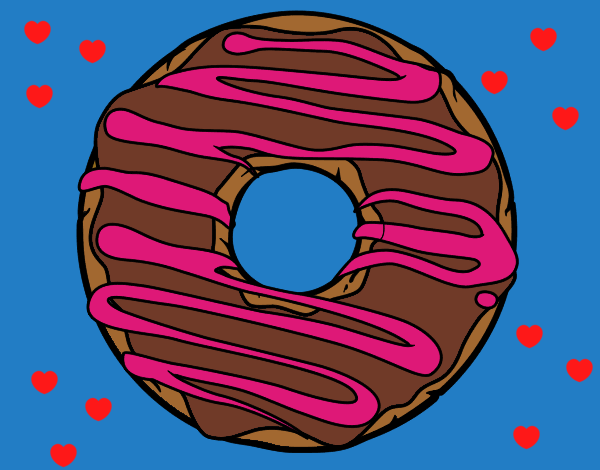 Desenho Donut pintado por naaah
