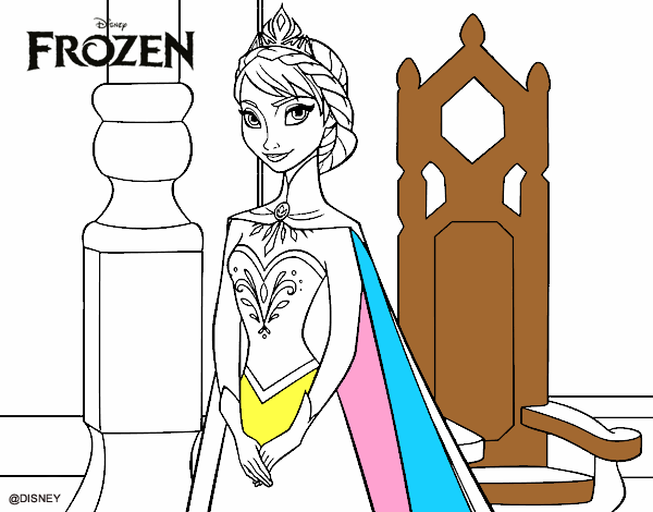 Desenho Frozen Rainha Elsa pintado por alessandgi