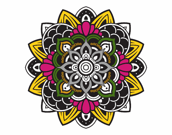Desenho Mandala decorativa pintado por Aceribeiro