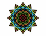 Desenho Mandala estrela floral pintado por hdjhhcdjdm