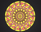 Desenho Mandala flor com círculos pintado por MaraRubia