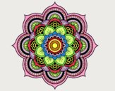 Desenho Mandala flor oriental pintado por Cine
