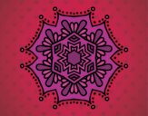 Desenho Mandala flor simétrico pintado por MaraRubia