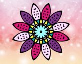 Desenho Mandala flores com pétalas pintado por naaah