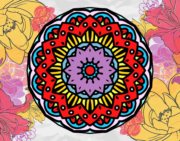 Desenho Mandala modernista pintado por jmario