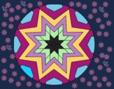 Desenho Mandala mosaico estrela pintado por daaycris
