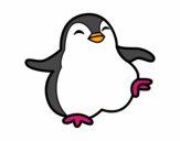 Desenho Pingüim bailarino pintado por Aceribeiro
