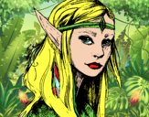 Desenho Princesa elfo pintado por tuim