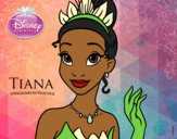 Desenho A Princesa e o Sapo - Tiana pintado por beadama