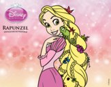 Desenho Entrelaçados - Rapunzel e Pascal pintado por beadama