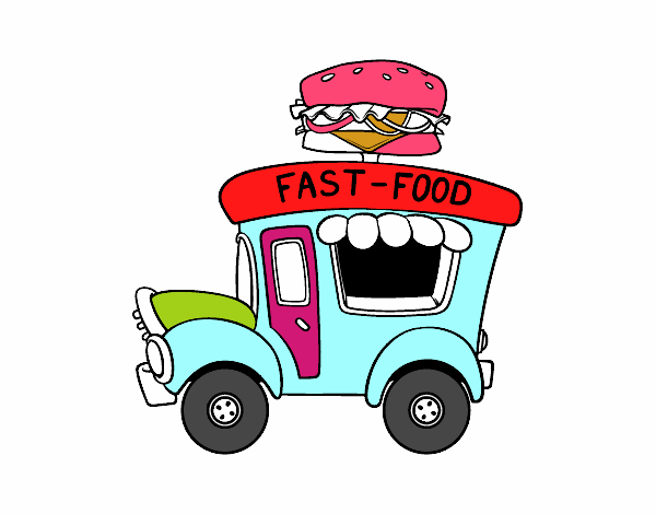 Desenho Food truck de hambúrgueres pintado por Marcello_B