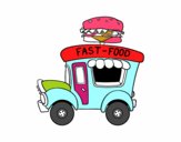 Desenho Food truck de hambúrgueres pintado por Marcello_B