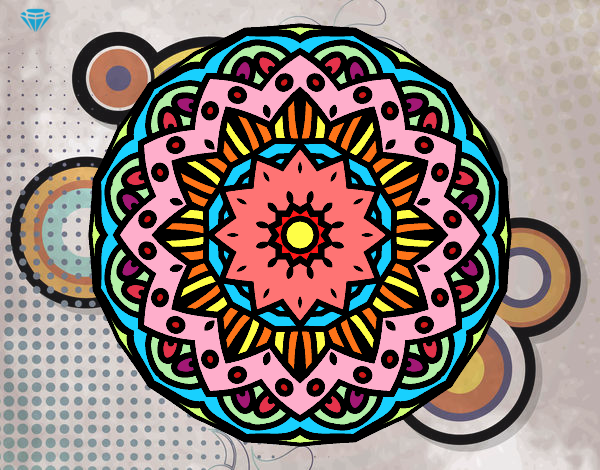Desenho Mandala modernista pintado por naaah
