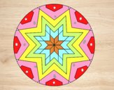 Desenho Mandala mosaico estrela pintado por IaraG