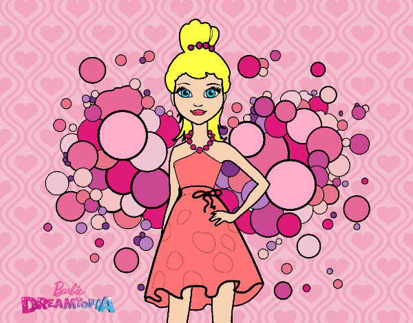 Desenho de Barbie Princesa cor de rosa para Colorir - Colorir.com