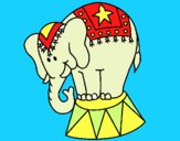 Desenho Elefante a actuar pintado por tyanca